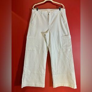 American Eagle Super High Rise Baggy Wide-Leg Pants size 16 Regular 88% cotton!